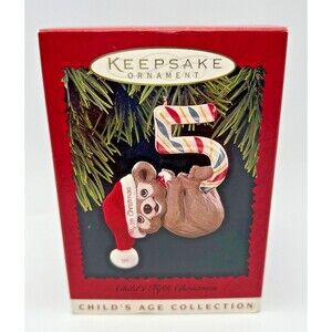 VINTAGE 1996 Hallmark Keepsake Ornament- Baby's Fifth 5th Christmas- Koala Bear
